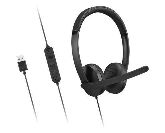 Lenovo 4XD1P83425 headphones/headset Wired Head-band Calls/Music USB Type-A Black