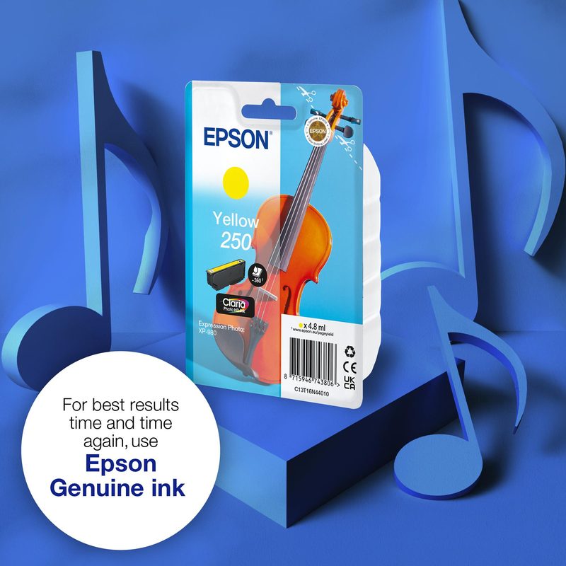Epson Single Yellow 250 Violin Claria Photo HD Ink