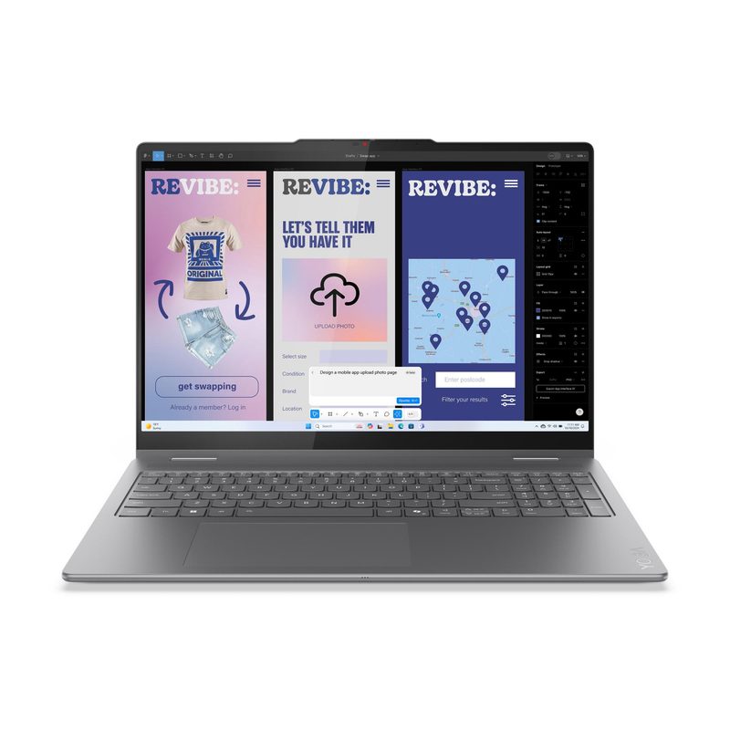 Lenovo Yoga 7 2-in-1 16ILL10 Copilot+ PC Intel Core Ultra 7 258V Hybrid (2-in-1) 40.6 cm (16") Touchscreen 2.8K 32 GB LPDDR5x-SDRAM 1 TB SSD Wi-Fi 7 (802.11be) Windows 11 Home Grey Belgian