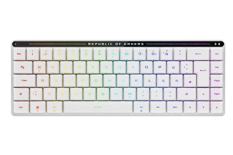 ASUS ROG Falchion RX Low Profile keyboard Gaming USB + RF Wireless + Bluetooth White