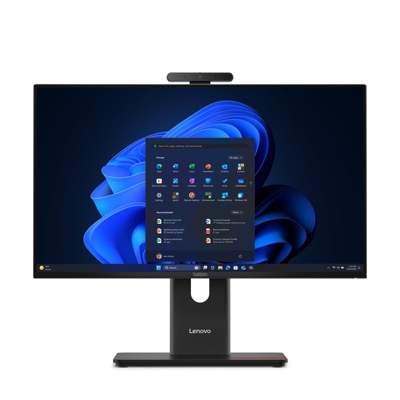 Lenovo ThinkCentre M70a Gen 6 Intel Core Ultra 5 235T 60.5 cm (23.8") 1920 x 1080 pixels Touchscreen All-in-One PC 16 GB DDR5-SDRAM 512 GB SSD Windows 11 Pro Wi-Fi 6E (802.11ax) Black