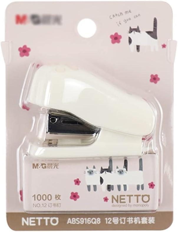 Mini Stapler Set Portable Cute Cat Paw Desktop Stapler Binding Tools with 1000PCS No.12 Staple for Home Office Or Desktop – ABS916Q8