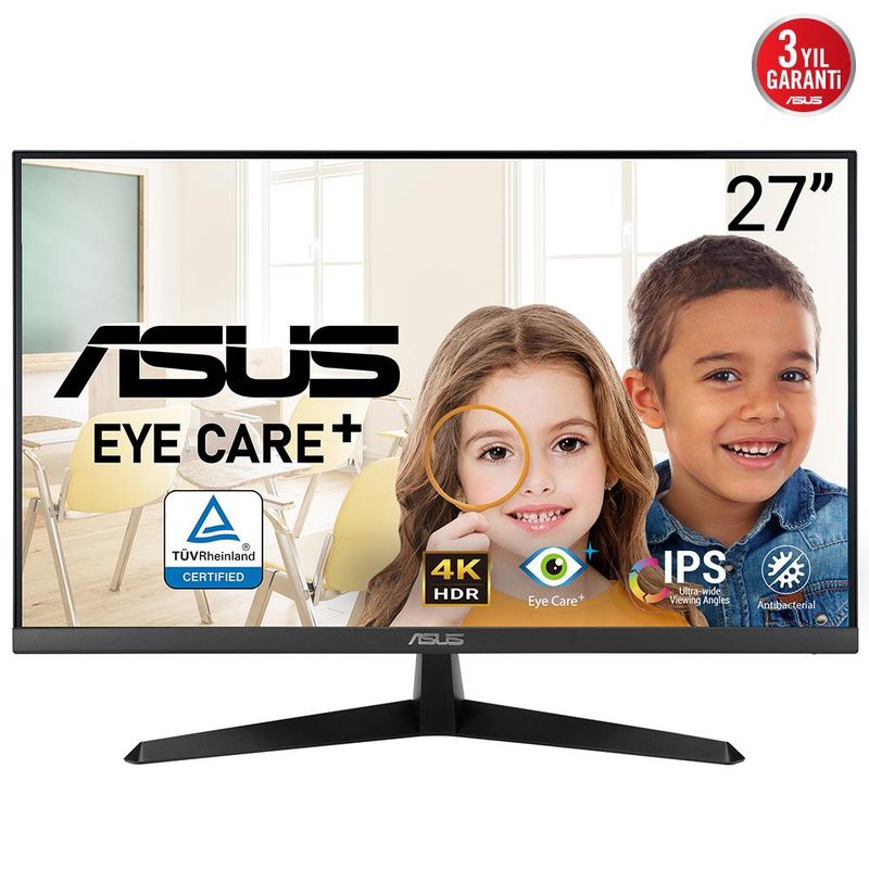 ASUS VY27UQ computer monitor 68.6 cm (27") 3840 x 2160 pixels 4K Ultra HD LCD Black