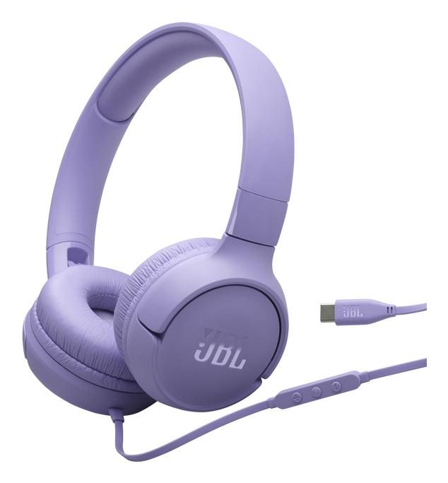 JBL Tune 520C USB-C Headphones Wired Head-band Calls/Music USB Type-C Lilac