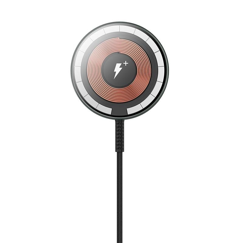 WiWU 15W Smart Phone Magnetic Wireless Charger High Tech Transparent Wireless Charging Pad for iPhone 12/13