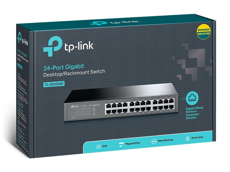 TP-Link TL-SG1024D(UN) network switch Unmanaged Gigabit Ethernet (10/100/1000) Grey