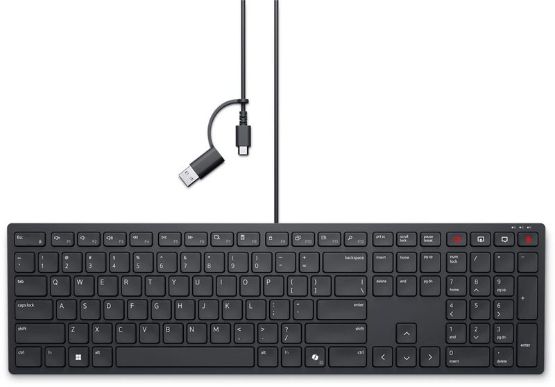 DELL KB525C keyboard Office USB Canadian, French Black