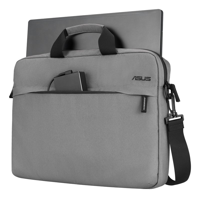 ASUS AC1600 Carry Bag 40.6 cm (16") Messenger case Grey, Almond