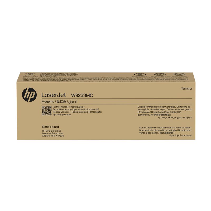 HP W9233MC Magenta Managed Original LaserJet Toner Cartridge