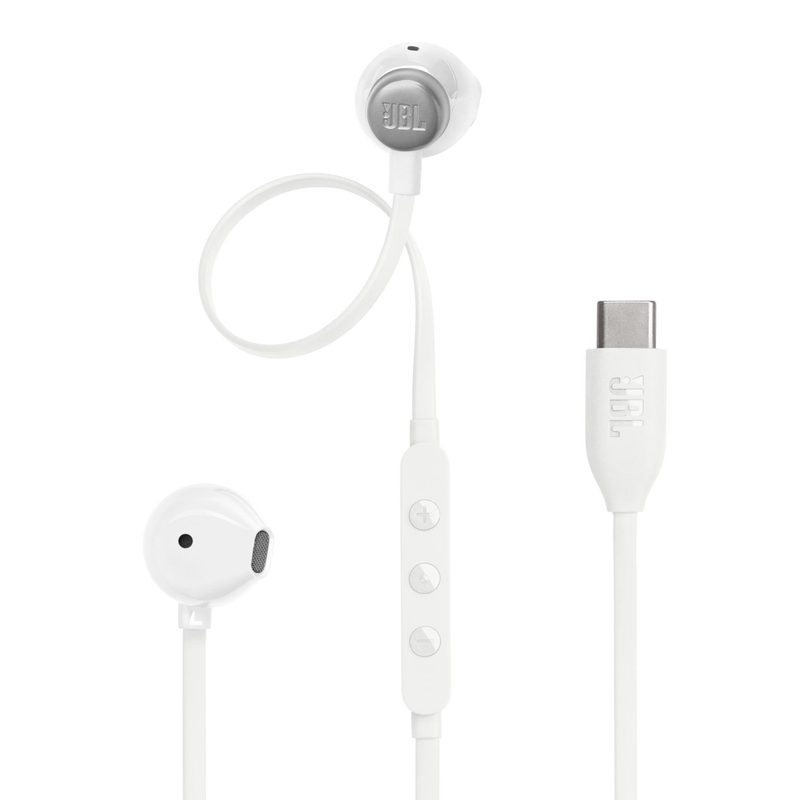 JBL Tune 305C Headset Wired In-ear Calls/Music USB Type-C White