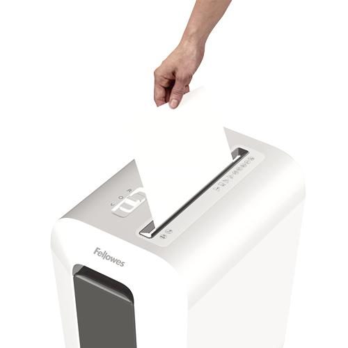 Fellowes LX Series LX65 paper shredder Particle-cut shredding White