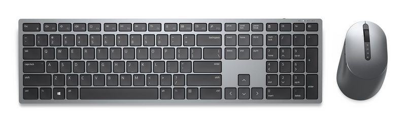 DELL KM7321W keyboard Mouse included Office RF Wireless + Bluetooth US English Grey, Titanium