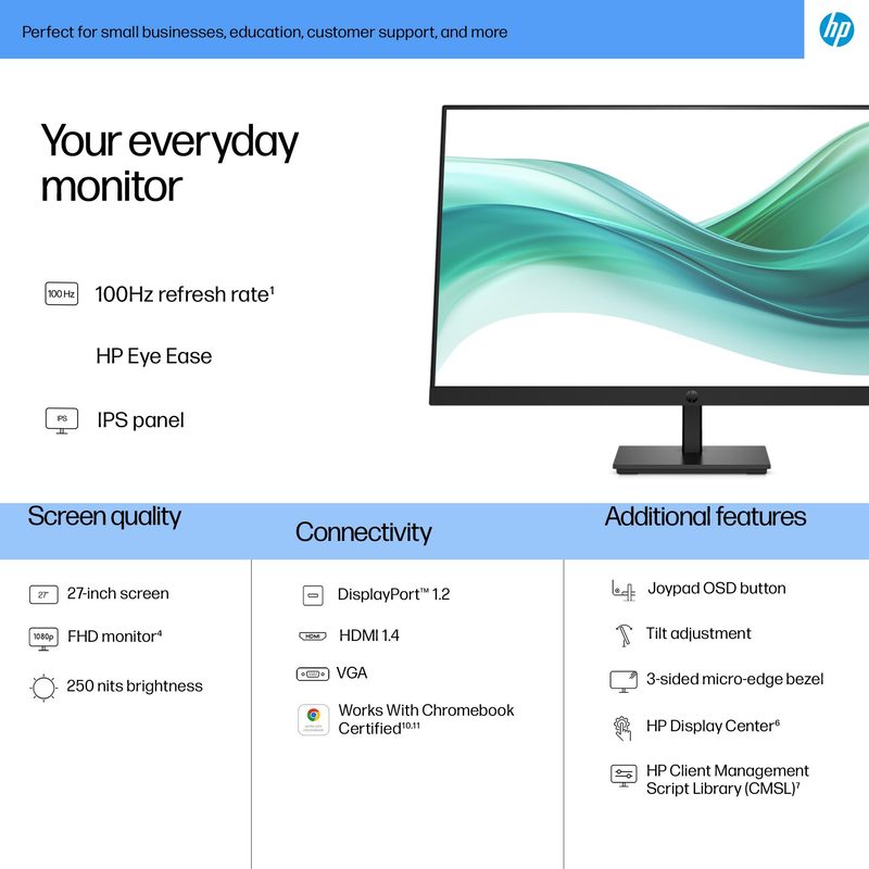 HP Series 3 Pro 27 inch FHD Monitor - 327pf