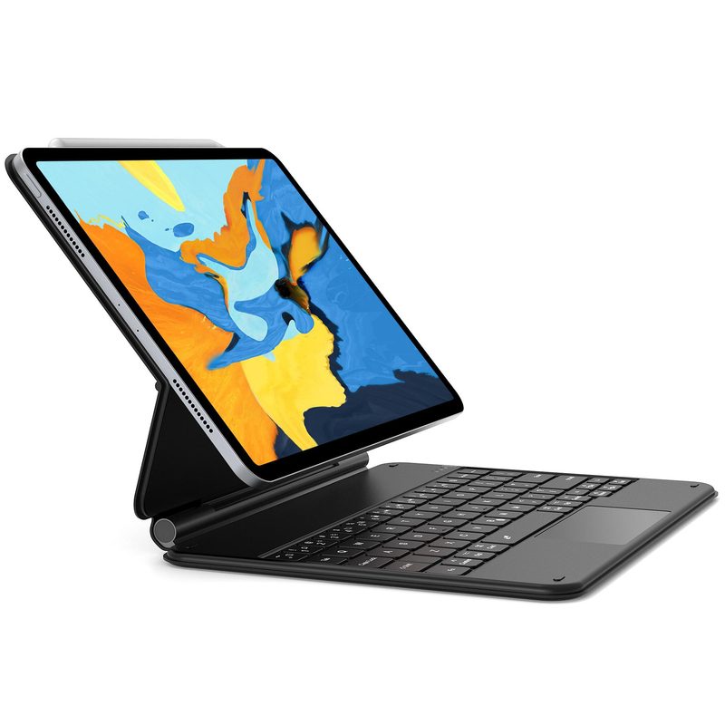 WiWU Bluetooth Wireless Keyboard Upgraded Touch Pad Magnetic Adsorption Detachable Adjustable Keyboard for 10.9 & 11inch iPad Pro 2021