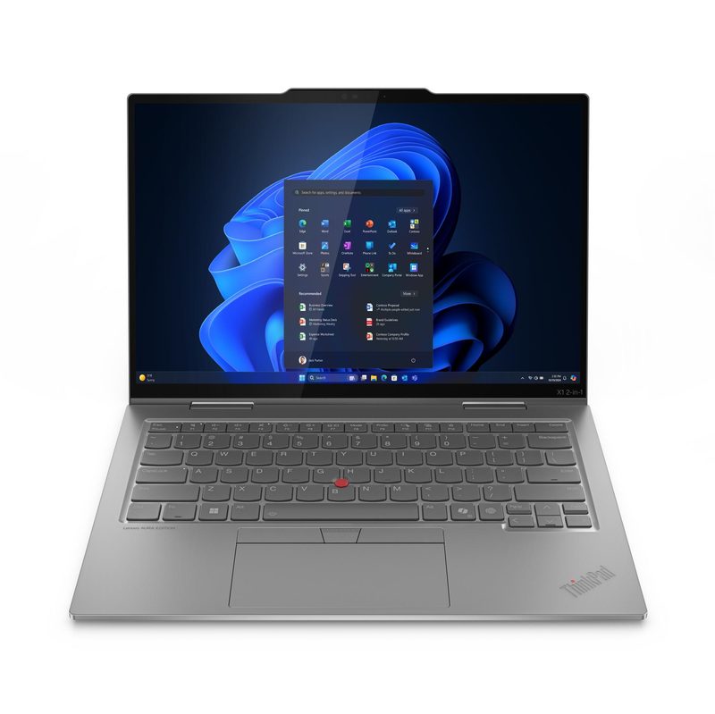 Lenovo ThinkPad X1 2-in-1 Gen 10 Aura Edition Intel Core Ultra 7 255U Hybrid (2-in-1) 35.6 cm (14") Touchscreen WUXGA 16 GB LPDDR5x-SDRAM 512 GB SSD Wi-Fi 6E (802.11ax) Windows 11 Pro Grey German