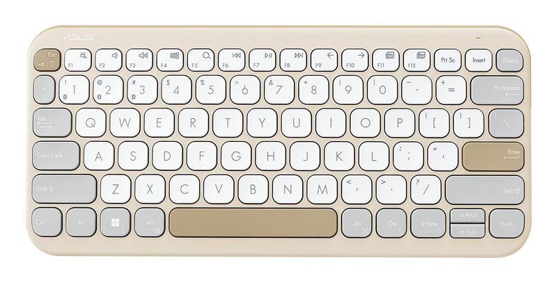 ASUS Marshmallow KW100 keyboard Home Bluetooth Beige, Grey, White