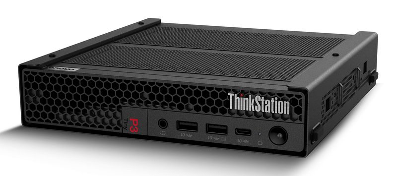 Lenovo ThinkStation P3 Tiny Intel® Core™ i7 i7-14700 32 GB DDR5-SDRAM 1 TB SSD NVIDIA T400 Windows 11 Pro Mini PC Workstation Black