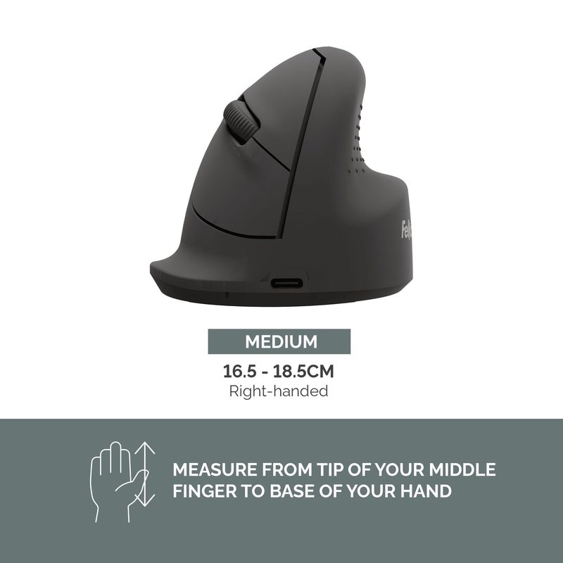 Fellowes Vertical Wireless Mouse Breyta Ergonomic Right Handed Vertical Mouse Medium