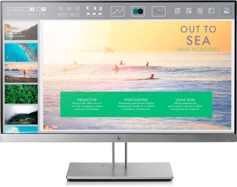 HP E233 computer monitor 58.4 cm (23") 1920 x 1080 pixels Full HD LED Black, Silver