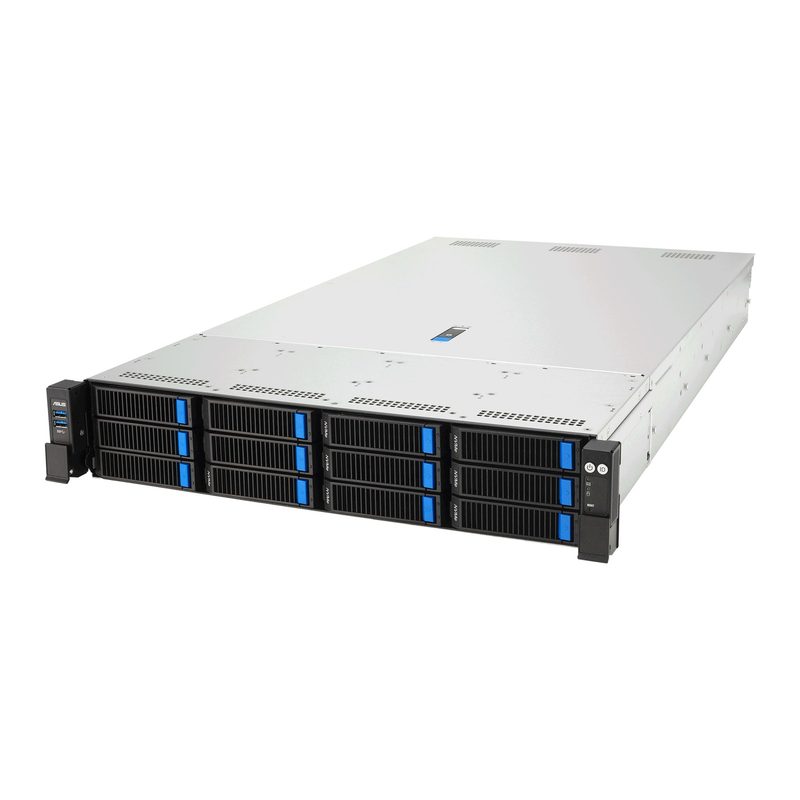 ASUS RS720A-E13-RS12U Socket SP5 Rack (2U) Black, Silver