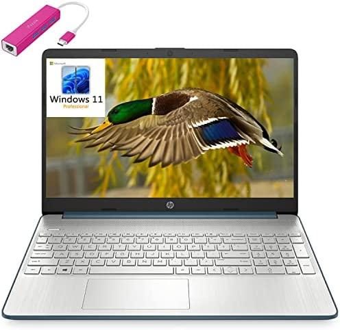 [Windows 11 Pro] HP 15 15.6″ FHD Business Laptop, Hexa-Core AMD Ryzen 5 5500U up to 4.0GHz (Beat i5-1135G7), 16GB DDR4 RAM, 1TB PCIe SSD, 802.11AC WiFi, Bluetooth 4.2, HDMI, Spruce Blue, Type-C HUB