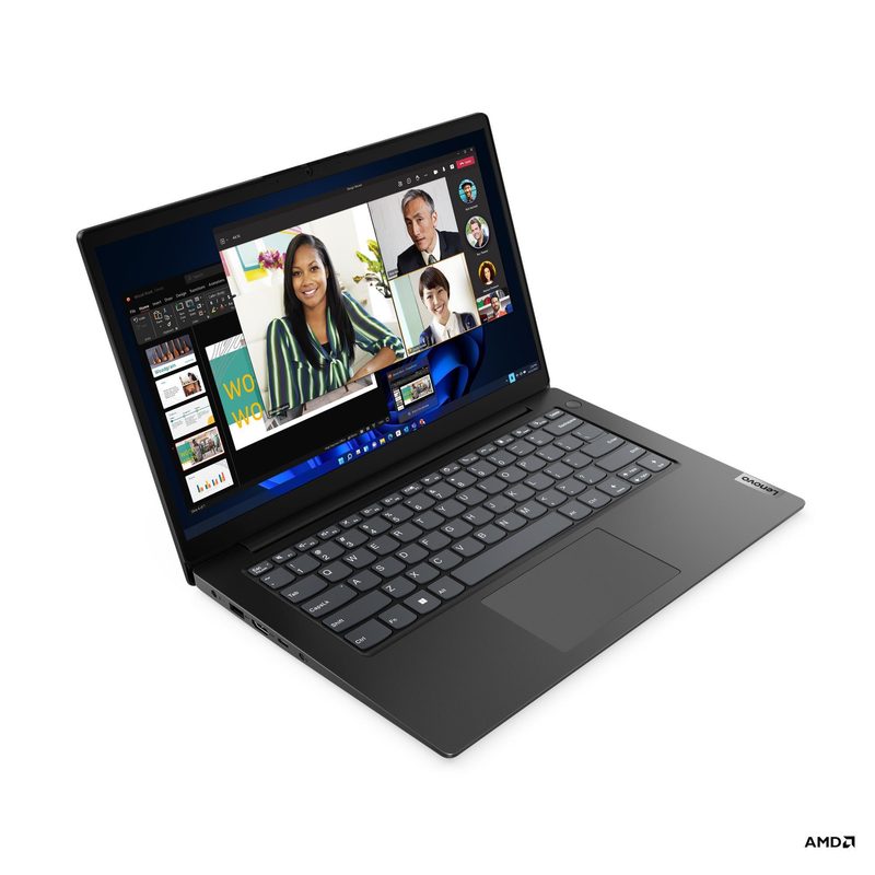Lenovo V14 G4 AMN AMD Ryzen™ 5 7520U Laptop 35.6 cm (14") Full HD 8 GB LPDDR5-SDRAM 256 GB SSD Wi-Fi 5 (802.11ac) Windows 11 Pro Black Portuguese