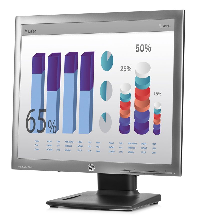 HP E190i computer monitor 48 cm (18.9") 1280 x 1024 pixels LED Silver