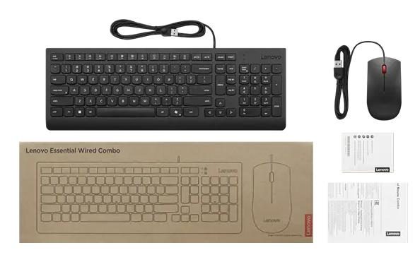 Lenovo 4X31R64406 keyboard Mouse included Home/Office USB Bulgarian Black