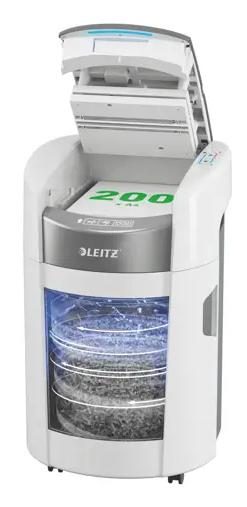 Leitz IQ OptiMax Autofeed Small Office 200 P4 Cross Cut Paper Shredder