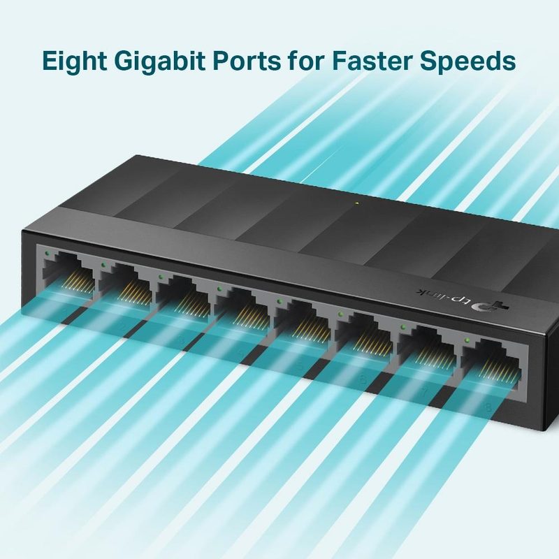 TP-Link LS1008G Unmanaged Gigabit Ethernet (10/100/1000) Black