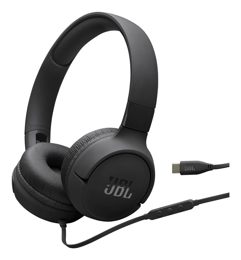 JBL Tune 520C USB-C Headphones Wired Head-band Calls/Music USB Type-C Black