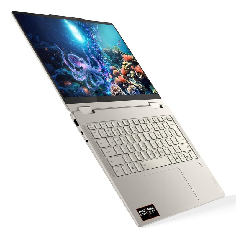 Lenovo Yoga 7 2-in-1 14AKP10 Copilot+ PC AMD Ryzen™ AI 5 340 Hybrid (2-in-1) 35.6 cm (14") Touchscreen WUXGA 16 GB LPDDR5x-SDRAM 512 GB SSD Wi-Fi 7 (802.11be) Windows 11 Home Grey English