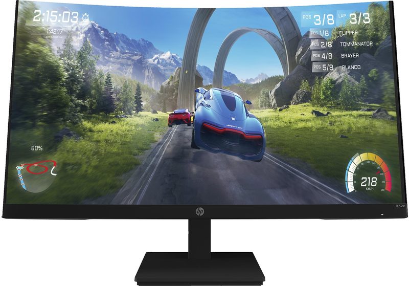 HP X32c computer monitor 80 cm (31.5") 1920 x 1080 pixels Full HD LCD Black