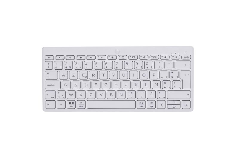 HP 350 Compact Multi-Device Bluetooth keyboard Home AZERTY Belgian White