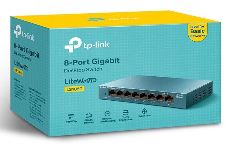 TP-Link LS108G(UN) network switch Unmanaged Gigabit Ethernet (10/100/1000) Blue