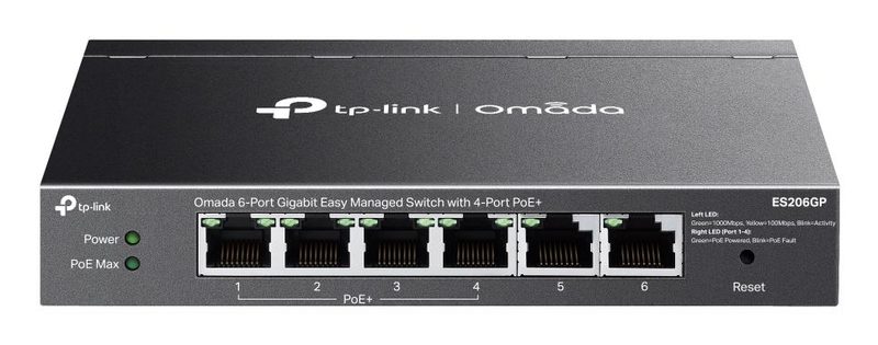 TP-Link Omada ES206GP network switch Managed Gigabit Ethernet (10/100/1000) Power over Ethernet (PoE) Black