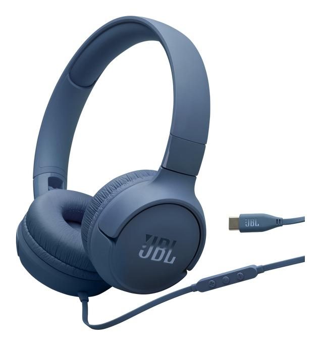 JBL Tune 520C USB-C Headphones Wired Head-band Calls/Music USB Type-C Blue