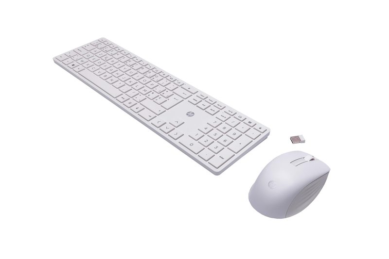HP 650 Wireless and Mouse Combo keyboard Mouse included Home RF Wireless AZERTY Belgian White