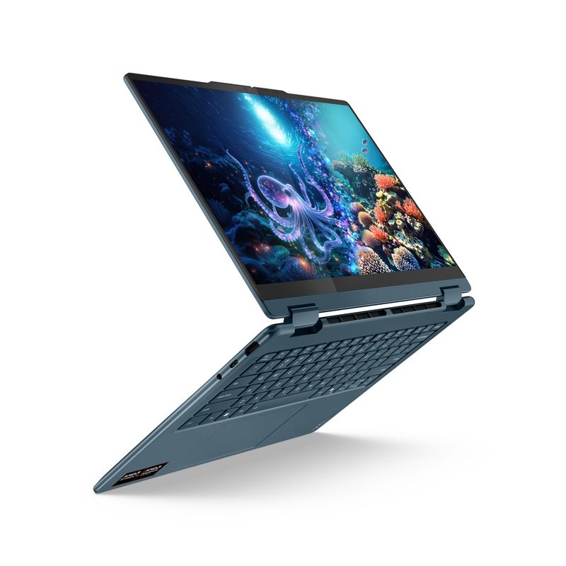 Lenovo Yoga 7 2-in-1 14AKP10 Copilot+ PC AMD Ryzen™ AI 7 350 Hybrid (2-in-1) 35.6 cm (14") Touchscreen WUXGA 16 GB LPDDR5-SDRAM 512 GB SSD Wi-Fi 7 (802.11be) Windows 11 Home Teal Italian