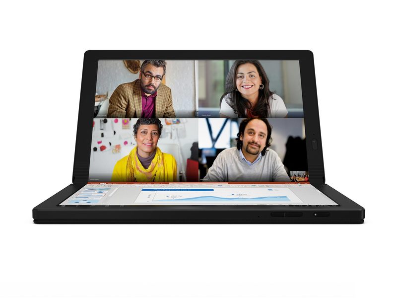 Lenovo ThinkPad X1 Fold Gen 1 Hybrid (2-in-1) 33.8 cm (13.3") Touchscreen 8 GB LPDDR4x-SDRAM 256 GB SSD Wi-Fi 6 (802.11ax) Windows 11 Home Black