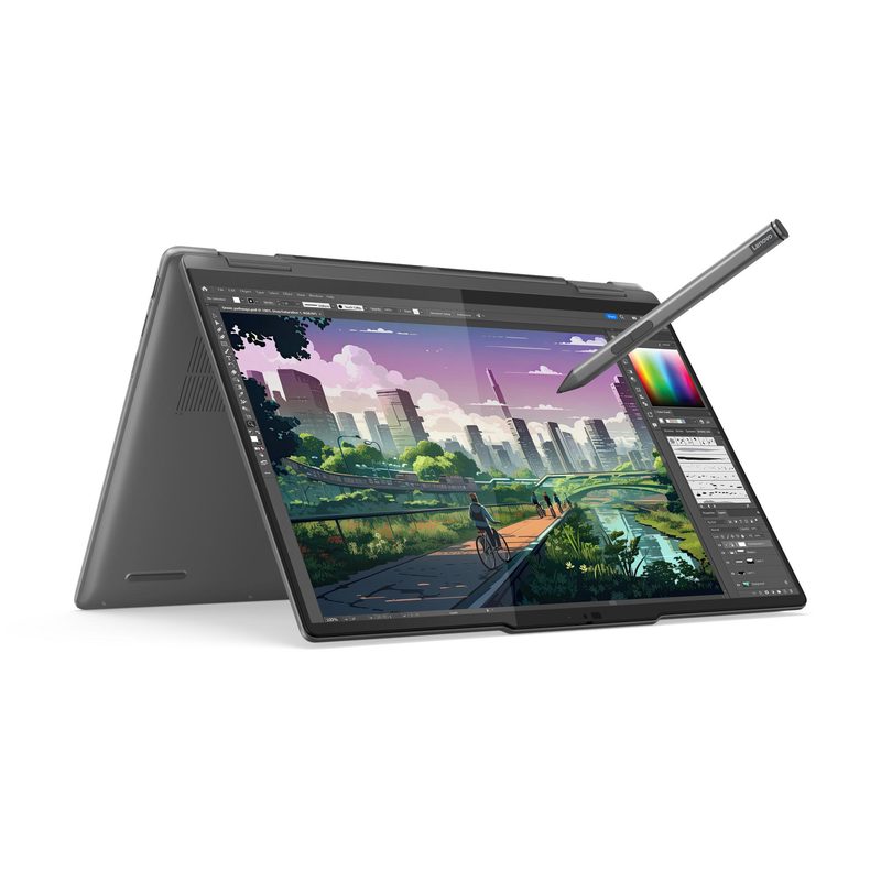 Lenovo Yoga 7 2-in-1 14AHP9 AMD Ryzen™ 7 8840HS Hybrid (2-in-1) 35.6 cm (14") Touchscreen WUXGA 16 GB 1 TB SSD Wi-Fi 6E (802.11ax) Windows 11 Home Grey