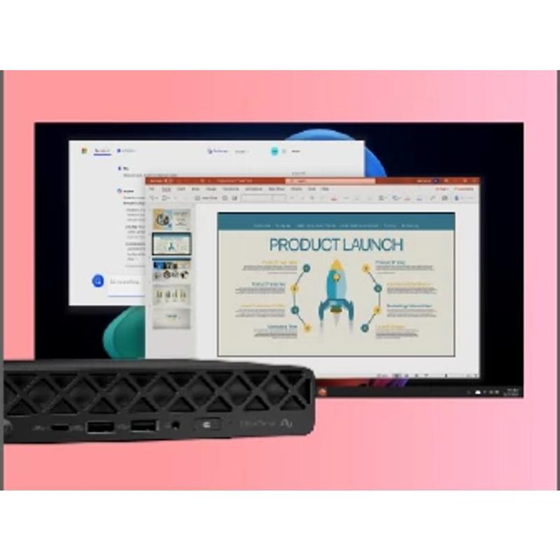 HP EliteDesk 8 Mini G1a Next Gen AI Wolf Pro Security Edition Copilot+ PC AMD Ryzen™ AI 7 350 32 GB DDR5-SDRAM 1 TB SSD Windows 11 Pro Mini PC AI PC Black