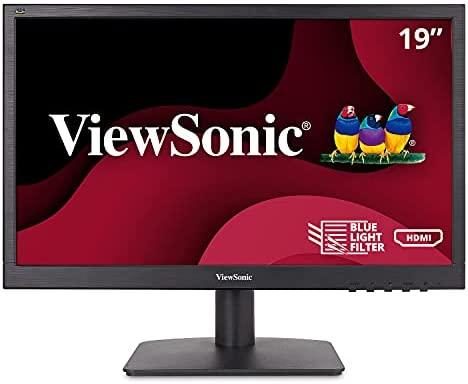 ViewSonic VA1903H 19-Inch WXGA 1366x768p 16:9 Widescreen Monitor with Enhanced View Comfort, Custom ViewModes and HDMI for Home and Office, Black
