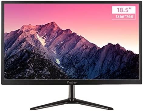 Prechen 18.5 Inch Monitor, TN Panel 1366 x 768 PC Monitor with HDMI and VGA Interface, 5ms, Brightness 250 cd/m², 60Hz Monitor with Dual Built-in Speakers, PC Screen Display for Office Work.