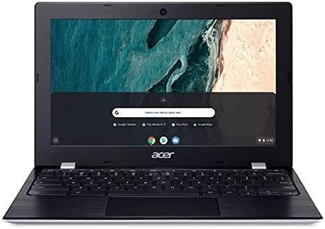 Acer 11.6″ HD (1366 x 768) Chromebook Business Laptop, TrueVision Anti-Glare, Intel Celeron N4000 up to 1.1 GHz, 4GB LPDDR4, 32GB eMMC, Webcam, Bluetooth, Chrome OS, EAT 64GB SD Card, Pure Silver