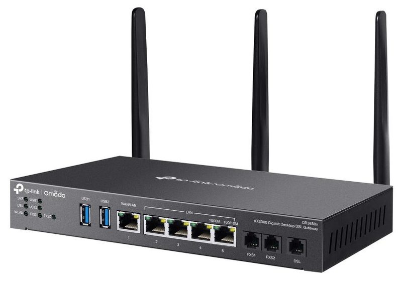 TP-Link Omada DR3220v-4G wireless router Gigabit Ethernet Dual-band (2.4 GHz / 5 GHz) Black
