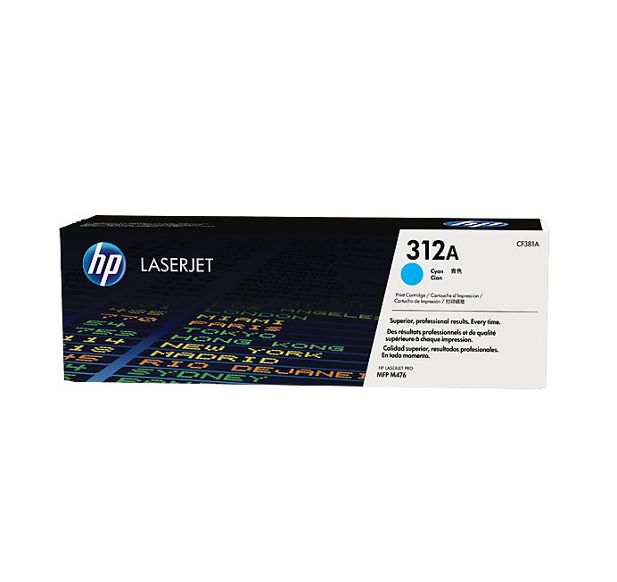 HP 312A Cyan Original LaserJet Toner Cartridge (CF381A)