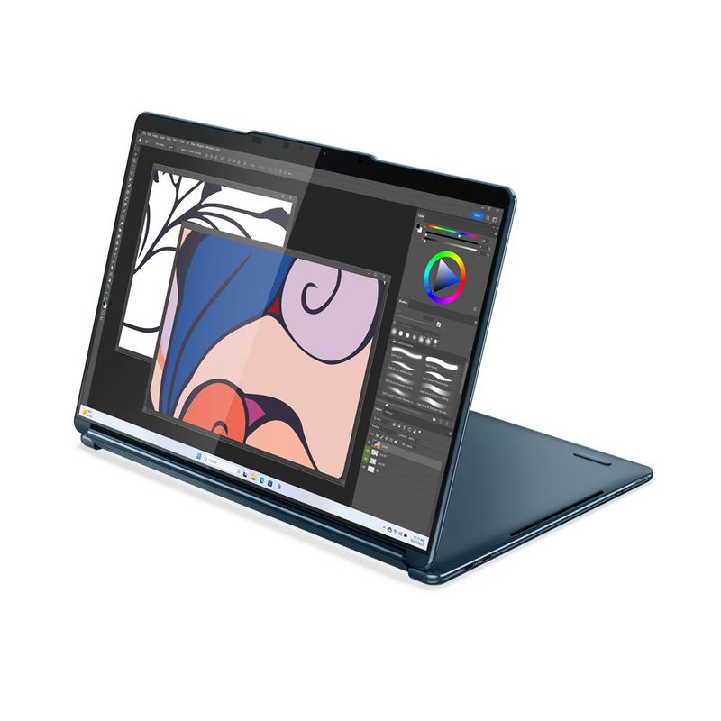 Lenovo Yoga Book 9 13IMU9 Intel Core Ultra 7 155U Hybrid (2-in-1) 33.8 cm (13.3") Touchscreen 2.8K 32 GB LPDDR5x-SDRAM 1 TB SSD Wi-Fi 6E (802.11ax) Windows 11 Home Teal Italian