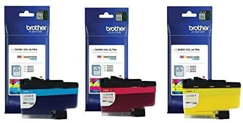 Brother Genuine LC3039C, LC3039M, LC3039Y Ultra High-Yield Cyan/Magenta/Yellow INKvestment Tank Ink Cartridge Color Set, LC3039