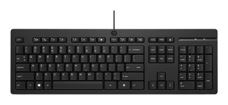 HP 125 Wired (Bulk) keyboard Office USB Black